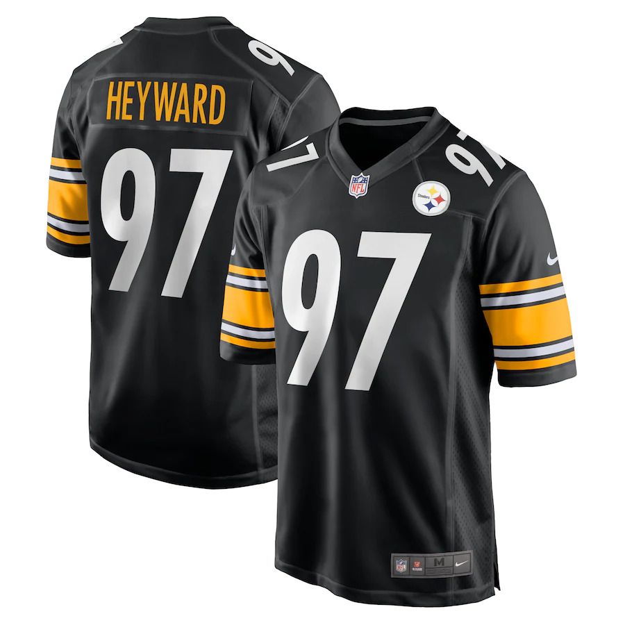 Men Pittsburgh Steelers #97 Cameron Heyward Nike Black Game Team NFL Jersey